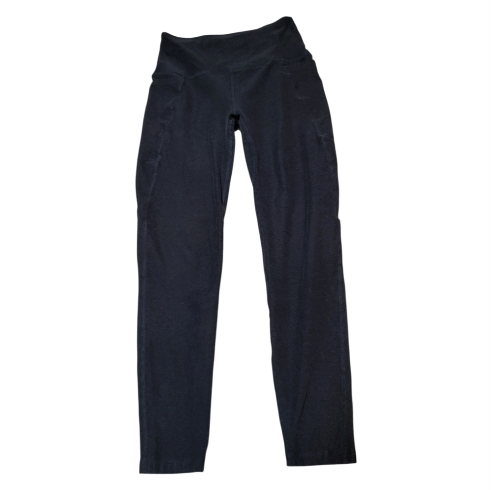 Elegant Black High-Rise Leggings - Size S